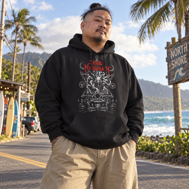 Shub-Niggurath Hoodie – Lovecraftian Occult Gift styled look 2